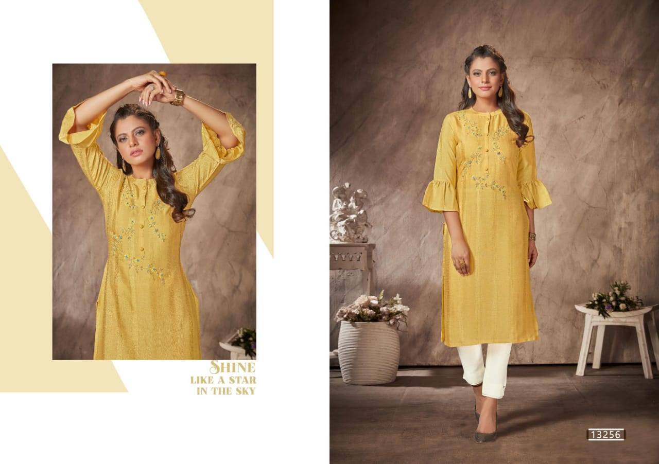 Kalaroop Cruise New Exclusive Wear Rayon Designer Kurti Collection